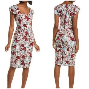 Black Halo Amelia Sheath Floral Dress